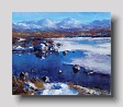 winter sun,rannoch moor  oil on canvas  60 x 50cm